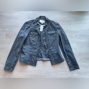 Women’s Banana Republic Navy Ruffled Jacket